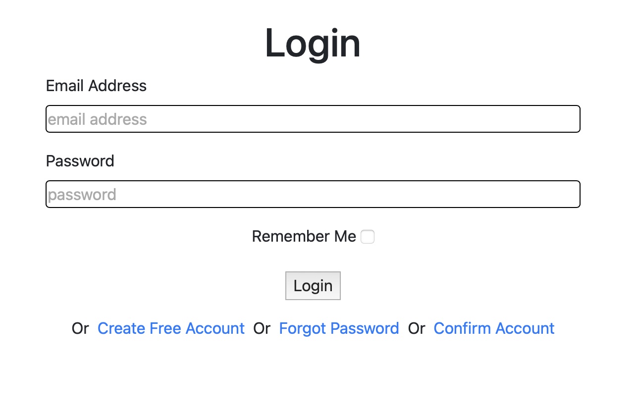 login form